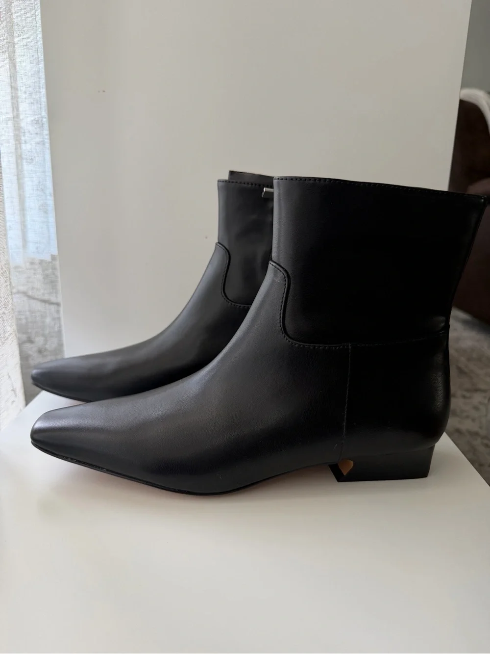 FREE PEOPLE Easy Does It Vegan Black Snip Toe Ankle Boots- Size 7.5 & 8
